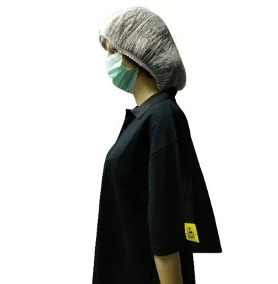 Breathable Short Sleeve Anti Static Polo Shirts For Semiconductor Industry - Image 3