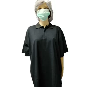 Breathable Short Sleeve Anti Static Polo Shirts For Semiconductor Industry - Image 4