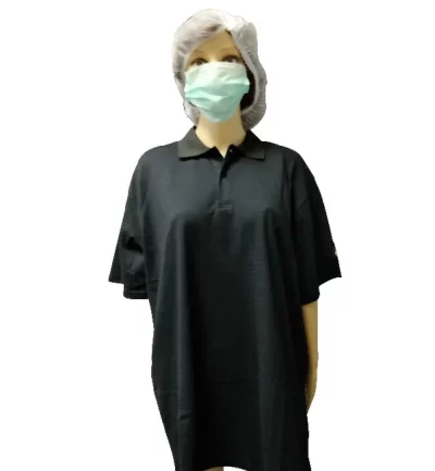 Breathable Short Sleeve Anti Static Polo Shirts For Semiconductor Industry - Image 4