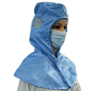 Breathable ESD Antistatic Shawl Cap For Class 1000 Cleanroom - Image 3