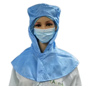 Breathable ESD Antistatic Shawl Cap For Class 1000 Cleanroom - Image 2