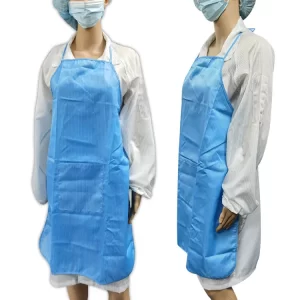 Unisex Cleanroom ESD Antistatic Apron With Waist Adjustment Belt - Image 1