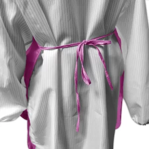 Washable Anti Static ESD Stripe Apron For Cleanroom - Image 2