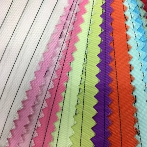 99% Polyester 1% Carbon 5mm Stripe ESD Antistatic Fabric - Image 2