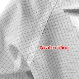 Anti Static White 5mm Grid ESD Smock For Cleanroom - Image 5