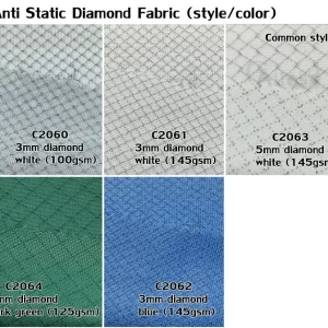 Antistatic 96% Polyester 4% Carbon 3mm Diamond Fabric ESD Smocks Coats - Image 5