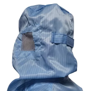 5mm Stripe Polyester Carbon Fiber ESD Smocks Coats For Lab - Image 3