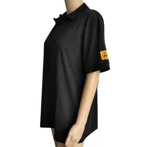 96% Cotton ESD Anti Static T Shirts Black Unisex For Cleanroom Laboratory - Image 2