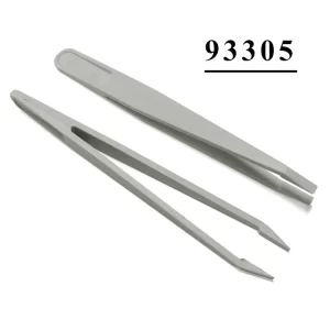 ESD Safe Tools Tiny Plastic Bend Tip Cosmetic Tweezers White - Image 4