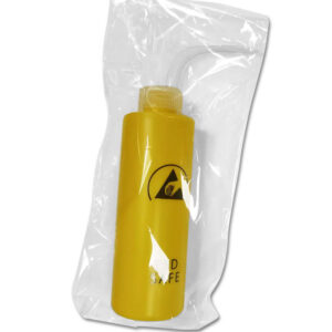 Yellow Print HDPE Plastic ESD Antistatic Safe Dispensing Bottle Industrial Use - Image 3