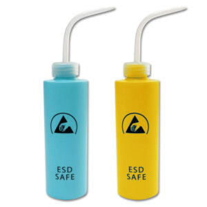 Yellow Print HDPE Plastic ESD Antistatic Safe Dispensing Bottle Industrial Use - Image 4
