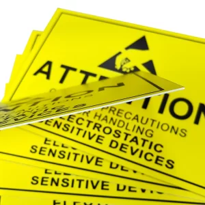 Attention Static Control Area ESD Sign Size 20x30cm Yellow Rectangle For EPA - Image 4