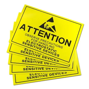 Attention Static Control Area ESD Sign Size 20x30cm Yellow Rectangle For EPA - Image 2
