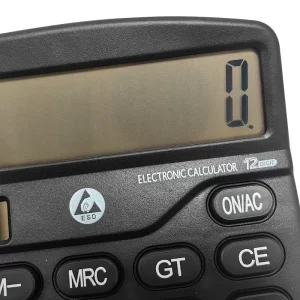 Black ESD Calculator Dust Free 12 Digits Cleanroom Office Anti Static Calculator - Image 4