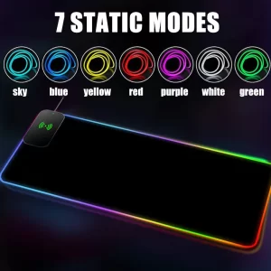 Colorful RGB Gaming Mouse Pad Wireless Charging Waterproof Mouse Pad XXL 800*300*4mm - Image 5