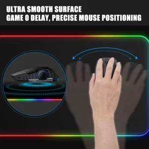 Colorful RGB Gaming Mouse Pad Wireless Charging Waterproof Mouse Pad XXL 800*300*4mm - Image 4