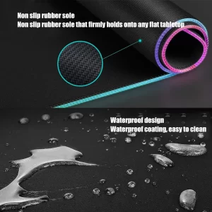Waterproof Large RGB Gaming Mouse Pads Anti Slip Rubber Base Glowing Led Extended Mouse Pad - Image 3