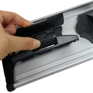 Aluminum Microfiber Flat Mop For Floor Cleaning, Adjustable Telescopic Stainless Steel Handle - Image 4