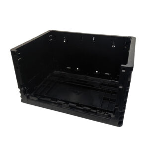 400*300*220MM Black Anti-Static Folding Box Plastic Turnover Box Foldable Plastic Box - Image 2