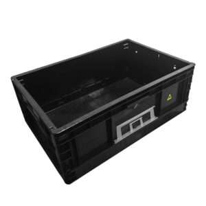 Folding Electronic Components Container Box Antistatic Box Bin Pallets Plastic PCB ESD Storage Box - Image 1