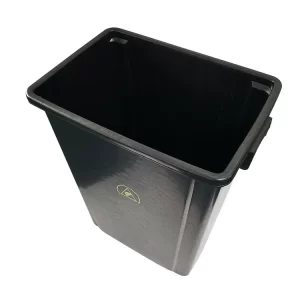 Black Plastic Recycled ESD Waste Bin Antistatic Trash Can for Cleanroom Use - Image 3