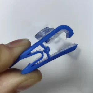 Exclusive Blue White Plastic Hanging Clip Anti Slip Plastic Id Holder Badge Clip - Image 2