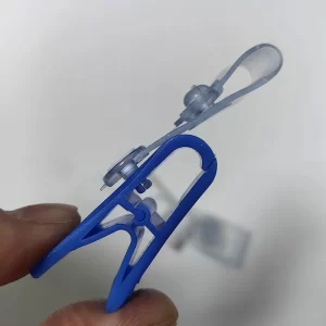 Exclusive Blue White Plastic Hanging Clip Anti Slip Plastic Id Holder Badge Clip - Image 3