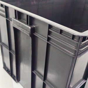 800*400*230mm Conductive Turnover Box Plastic ESD Electronic Parts Box Black Anti-Static Box - Image 4