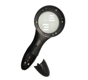 Anti Static ESD Safe Handheld Magnifier 62mm Dia. Lens 5X LED Light 2 Batteries Needed - Image 2