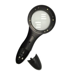 Anti Static ESD Safe Handheld Magnifier 62mm Dia. Lens 5X LED Light 2 Batteries Needed - Image 2