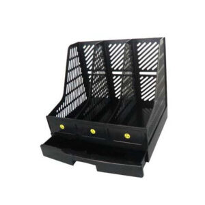 A4 Size Permanent ESD Safe Magazine File Basket 3 Compartments Drawer Options - Image 2