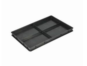 Stackable Black Plastic Conductive Tray Polypropylene For Small Parts Storage - Image 4