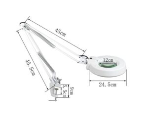 Clamp Base Illuminated Magnifying Lamp 22W Fluorescent Standard Lens Size 5 Inch - Image 2