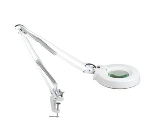 Clamp Base Illuminated Magnifying Lamp 22W Fluorescent Standard Lens Size 5 Inch - Image 1