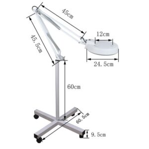 Lighted Magnifying Glass Floor Lamp For Salon , Circuit Board Inspections - Image 4