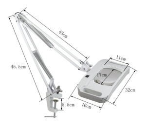 Rectangle Illuminated Magnifying Lamp On Stand Optical Lens 3D 5D ISO / SGS Approve - Image 2