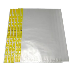 Polyethylene A4 A3 Esd Document Wallet 11 Holes File Wallet Soft Yellow Edges - Image 1