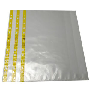 Polyethylene A4 A3 Esd Document Wallet 11 Holes File Wallet Soft Yellow Edges - Image 3