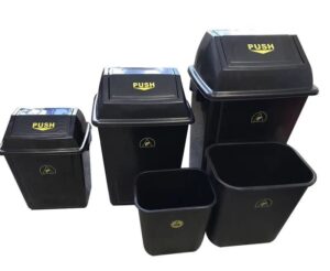 Lids Style Permanent ESD Trash Cans / Waste Basket Color Black w/ESD Symbol - Image 4