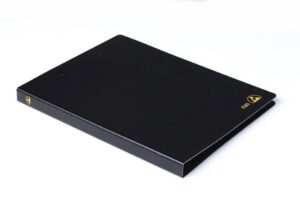 Double Clip ESD Safe Document Holder Size A4 Black Permanently Static Dissipative - Image 2