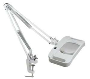 Rectangle Illuminated Magnifying Lamp On Stand Optical Lens 3D 5D ISO / SGS Approve - Image 1