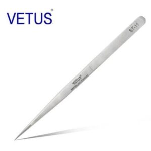 Metal Color Non ESD Safe Tools VETUS Precision Stainless Steel Tweezer - Image 2