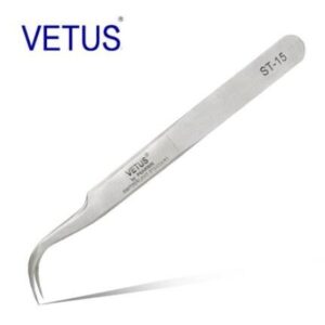 Metal Color Non ESD Safe Tools VETUS Precision Stainless Steel Tweezer - Image 6