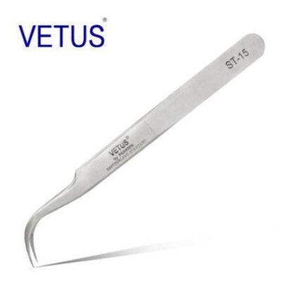 Metal Color Non ESD Safe Tools VETUS Precision Stainless Steel Tweezer - Image 6