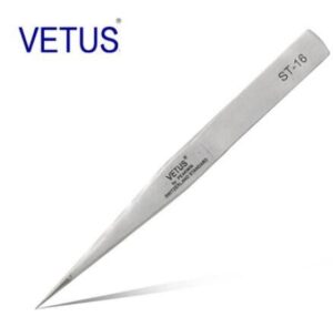 Metal Color Non ESD Safe Tools VETUS Precision Stainless Steel Tweezer - Image 7