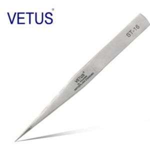 Metal Color Non ESD Safe Tools VETUS Precision Stainless Steel Tweezer - Image 7