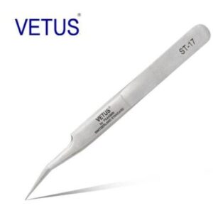 Metal Color Non ESD Safe Tools VETUS Precision Stainless Steel Tweezer - Image 8