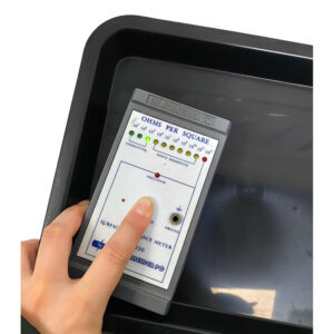 217x174x26mm Black ESD Antistatic Plastic Square Trays Electronic Circle Turntable - Image 5