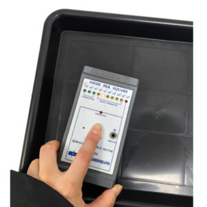 338x255x30mm Anti Static Square Tray Black Plastic Rectangular Shallow Tray ESD Electronic Circle Turntable - Image 4