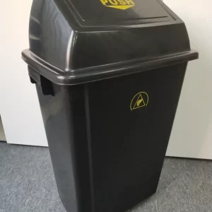 60L Cleanroom Plastic Large Capacity DES Garbage Bin With Lid 440*310*755MM - Image 2